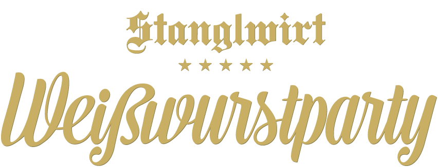 Schriftzug Stanglwrit Weißwurstparty